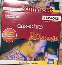 Memorex 3 CD Box Set Karaoke Classic Hits 50 Songs CD + Graphics Software SEALED