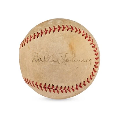 RARO Walter Johnson Béisbol Firmado Automáticamente con Certificado de Autenticidad Glenn Martin Aviación Beckett Foto 1 de 4