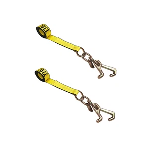 Paquete de 2 correas de gancho TJ de 2" x 10' para grúa remolque transporte automático - Imagen 1 de 8
