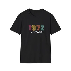 1972 Vintage Unisex T-Shirt, Retro Style Tee, Gift for Him/Her, Birthday - Picture 1 of 14