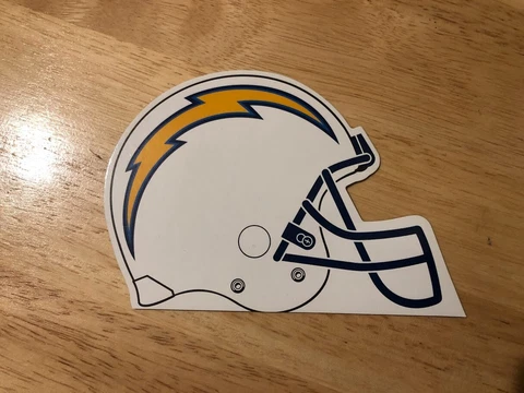 Los Angeles Chargers Football Helmet w/ Lightning Bolt Logo NFL Cover