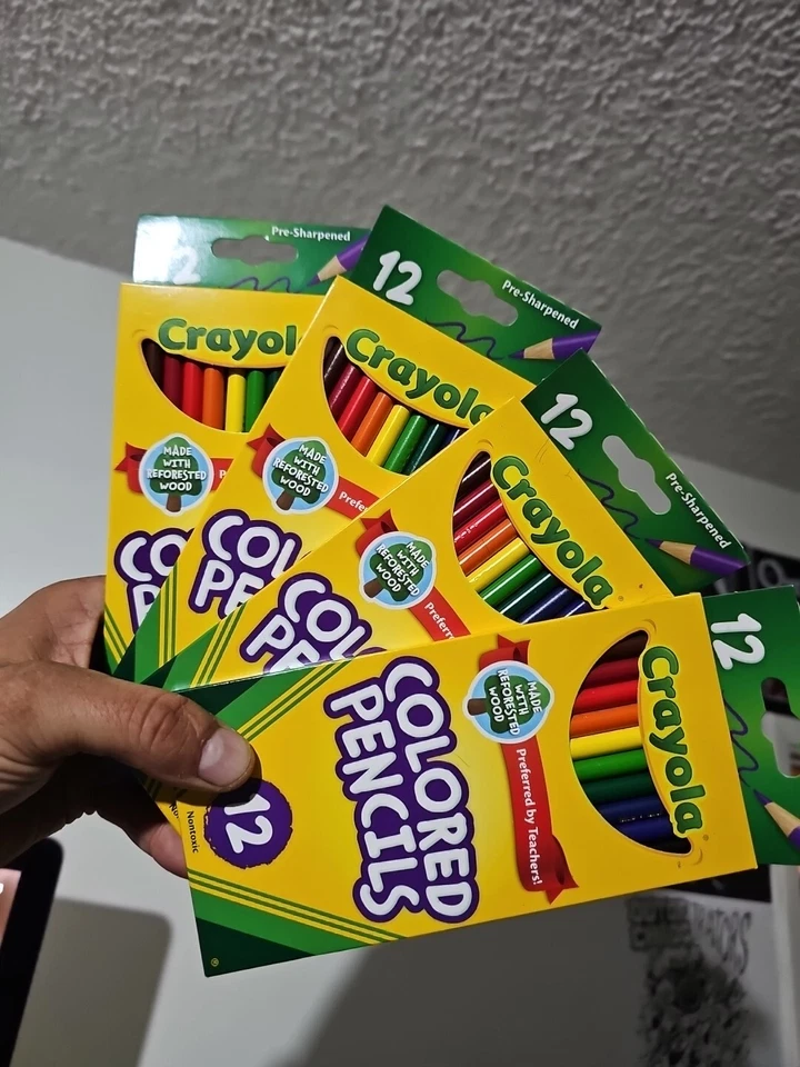Colored Pencils,12 Count X4 Pre-sharpened New 48 Total  - Image 1 of 1