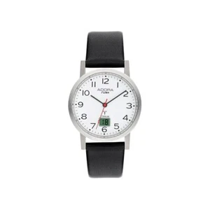 Adora Radio Reloj de Mujer Ø 34mm Negra Pulsera de Cuero Análogo Titan 5 BAR - Imagen 1 de 1