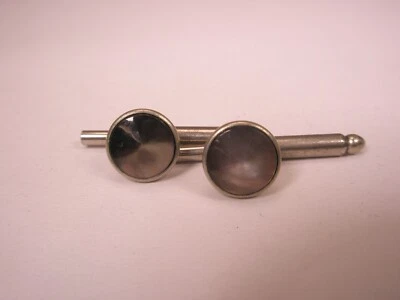 SINGLES (2) 5/16" Gris Redondo Madreperla Camisa Esmoquin Formal De Colección Stud c254 Foto 1 de 4