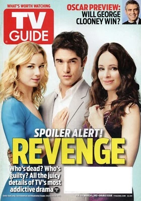 TV GUIDE Feb. 20-Mar. 4 2012 Emily VanCamp Josh Bowman Madeleine Stowe Revenge - Image 1 of 3