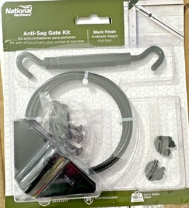 National Hardware Anti Sag Gate Kit, Black Color N166-004 P27 - Picture 1 of 12