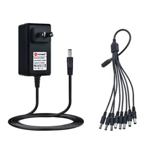 8-Way Splitter Cable AC Adapter for Lorex ACC-U81 ACCU81 Security Camera Power - Picture 1 of 6