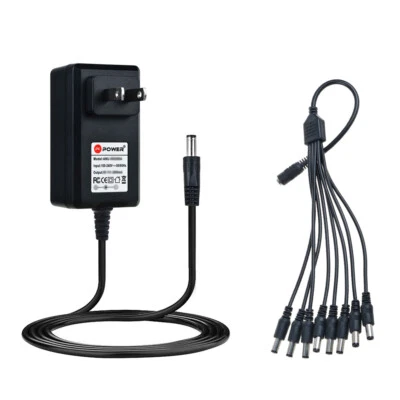 8-Way Splitter Cable AC Adapter for Lorex ACC-U81 ACCU81 Security Camera Power - Image 1 of 4