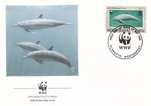 (130568) Dolphin WWF Montserrat FDC 1990 - Picture 1 of 1