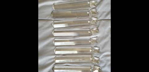 Antique crystal chandelier colonial style prisms clear 6" with 1" square bead Cover