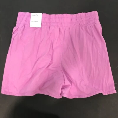 Nike Girls' Loose Fit Athletic Shorts Size L 60% Cotton & 40% Polyester Purple - Image 1 of 4