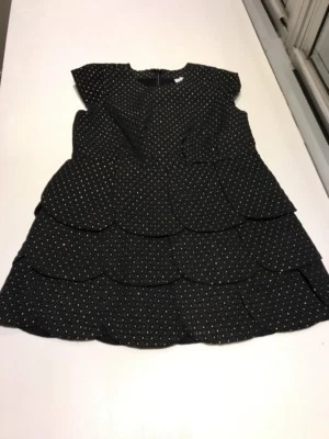 Vestido negro y dorado EGG by Susan Lazar para niña nuevo sin etiquetas, talla 3 Foto 1 de 4