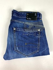 Vintage G-STAR Raw Reese Regular Straight Men Blue Logo Jeans 33x34