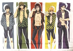 Gratuito! T-shirt da uomo Iwatobi Swim Club: Haruka, Makoto e Rin gruppo - Foto 1 di 6