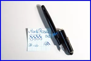 STENO 1950 MONTBLANC Monte Rosa 042 fountain pen black & gold flex STF steel nib - Picture 1 of 9