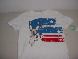 Sonic The Hedgehog USA T-Shirt Kid's Size Large - Picture 1 of 1