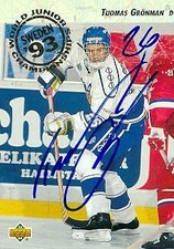 Tuomas Gronman autographed Hockey Card (Finland) 1994 Upper Deck #270