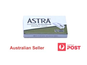 Astra Superior Platinum Double Edge Safety Razor Blades - 5 Pack - Aust. Seller - Picture 1 of 10