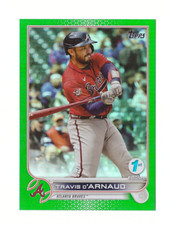 2022 Topps Baseball 1st Edition TRAVIS D'ARNAUD Green Foil Braves SP 92/150