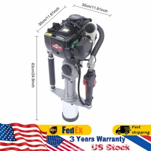 4 Stroke Gas Powered Fence Pile Driver T-Post Push Gasoline Engine Heavy Duty - Picture 1 of 14