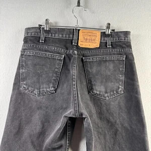 Vintage Levis Jeans Mens 32x32 Black Denim 505 Straight 90s Made in USA - Picture 1 of 24