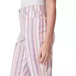 Jeans Gloria Vanderbilt Ribbon rosa a righe con schermo Amanda Capri taglia 18 W ~ nuovi con etichette - Foto 1 di 7