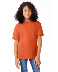 Hanes 498Y Youth Ringspun Cotton Short Sleeve T Shirt Perfect-T Stylish T-Shirt - Picture 1 of 21