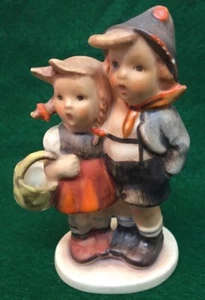Vintage Hummel Figurine Surprise Boy Girl  Basket Germany - Picture 1 of 10
