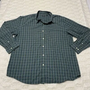 Arrow Shirt Men's Size XL Green Plaid Long Sleeve Colaared Casual Button-Down - Picture 1 of 8