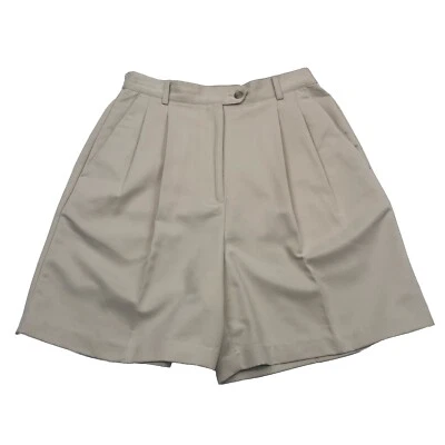 IZOD Golf Shorts Womens Size 8 Tan Pleated Xtra Dry Polyester - Image 1 of 4