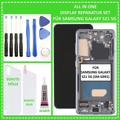 Display für Samsung Galaxy S21 5G SM-G991 LCD Bildschirm Touch Screen Glas Front