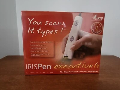 Iris Pen Executive 6 Electronic Scanner Highlighter Windows & Mac PC USB SEALED - Image 1 of 4