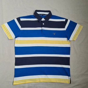 Camisa Polo Gant Para Hombre Talla XL Manga Corta Top Rayas Algodón Bordado Logo - Imagen 1 de 19