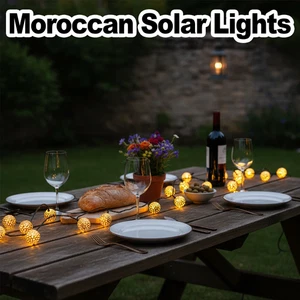 Cadena de luces LED 8 modos decoración navideña fiesta globo luces dorado hadas jardín - Imagen 1 de 13