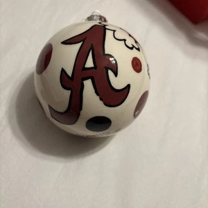 Cabells Designs Alabama Marea Carmesí Lunares Bola Adorno de Navidad HECHO EN EE. UU. - Imagen 1 de 5