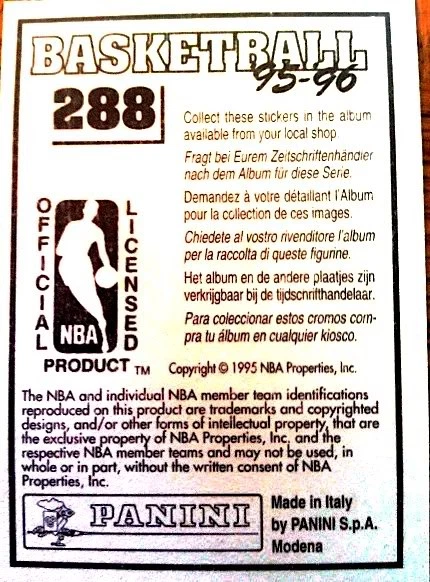 1995-96 Panini Stickers EUROPEAN Int'l 6-language UNSTUCK You Pick Player - Image 1 of 1