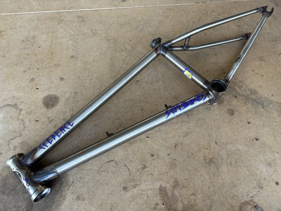 S&M Credence MOD 20.75” Top Tube Raw W/ Custom Designed Decals - Image 1 of 4