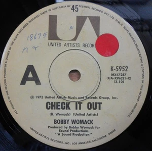 Bobby Womack ORIG OZ 45 Check it out EX '75 K5952 Soul Funk - Picture 1 of 1
