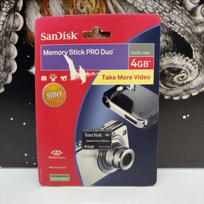 SanDisk Memory Stick PRO Duo 4GB for Sony Products  - New & Factory Sealed - Image 1 of 4