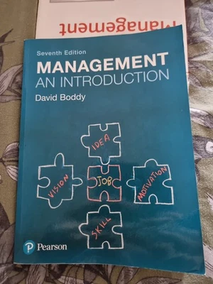 Management An Introduction David Boddy Seventh Edition - Image 1 of 3