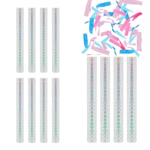 12 Pack Gender Reveal Confetti Wands, Pink and Blue Confetti Flutter Sticks - Picture 1 of 6