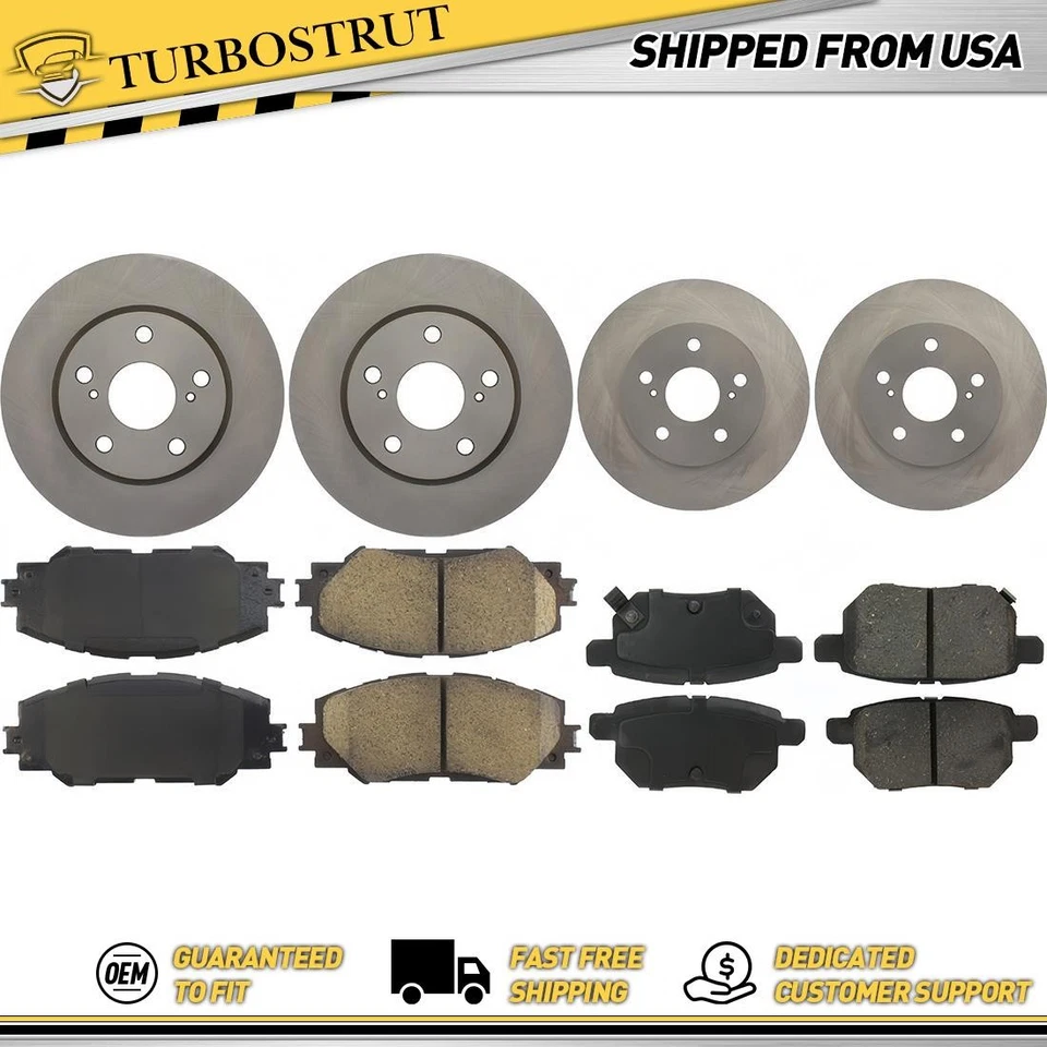 Комплект передних и задних оригинальных тормозных дисков тормозных колодок для 2008-2015 Scion xB 2,4 л - Изображение 1 из 2