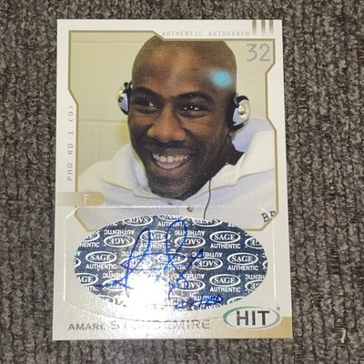 2002-03 SAGE Hit - Amare Stoudemire #H32 Gold Autographs /250 (AU, RC) - Image 1 of 4