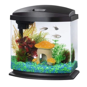 LED Mini Aquarium Kit with SmartClean Technology 2.5 Gallon Black - Picture 1 of 8
