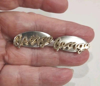 Gemelos George vintage Swank de dos tonos 1", N44 Foto 1 de 4