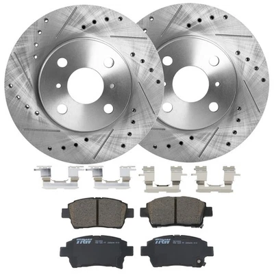 KIT-072924-4476 TRW Juego de 2 ruedas discos de freno y kits de pastillas delanteras para Scion xA xB 04 Foto 1 de 4