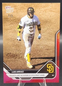 2025 MLB Topps NOW #646 Luis Arraez 1,000th Hit  Red Foil /5 San Diego Padres - Picture 1 of 3