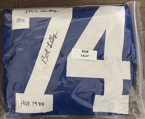 Signed BOB LILLY - HOF 1980 - “Mr. Cowboy”DALLAS COWBOYS JERSEY ( BECKETT ) - Picture 1 of 2