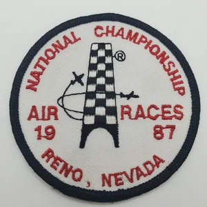 Vintage 1987 Reno Nevada National Championship Air Races Sew on Patch 3" x 3" - Picture 1 of 2
