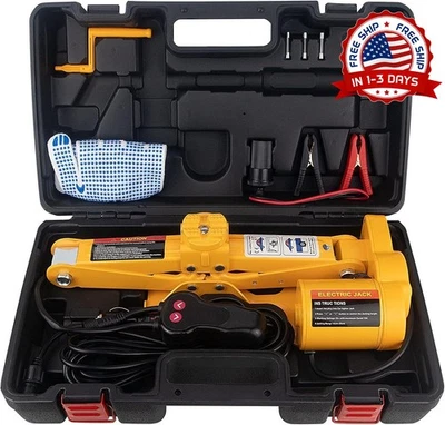 Gato De Tijera Eléctrico De 2 Toneladas Y 12 V Con Caja De Almacenamiento NUEVO EE. UU. Foto 1 de 4